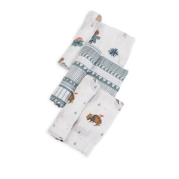 Picture of Cotton Muslin Swaddle 3 Pack - Bison by Little Unicorn