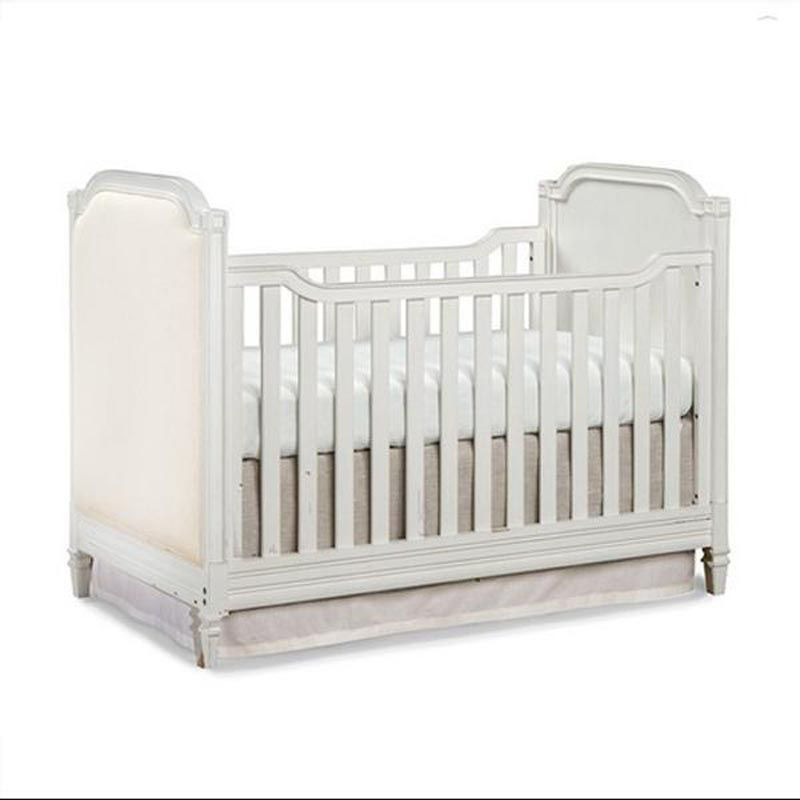 upholstered crib white