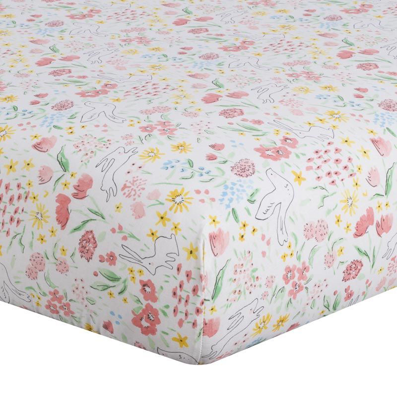 Spring Garden Crib Sheet