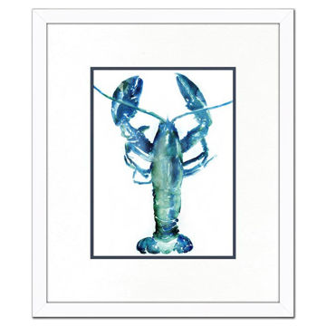 Picture of Aqua Lobster Framed 20X24