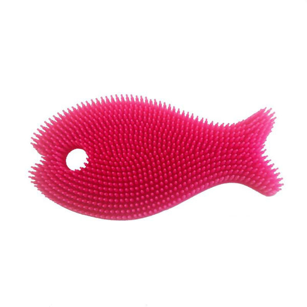 Picture of Silicone bath scrub - pink fish