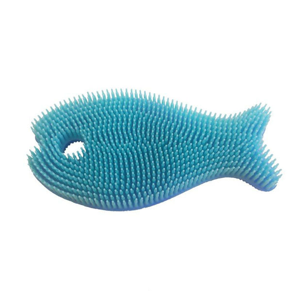 Picture of Silicone bath scrub - blue fish