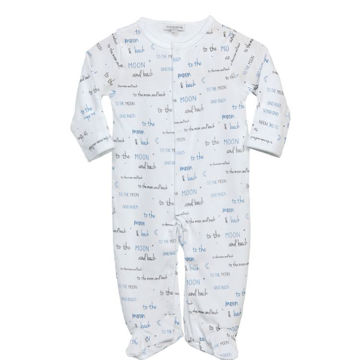 Picture of Moon & Back Blue Snap Footie