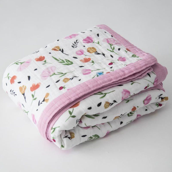 Picture of Cotton Muslin Quilt Big Kid - Berry & Bloom  by Little Unicorn