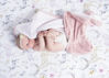 Picture of Fawn Jersey Crib Sheet- Blush