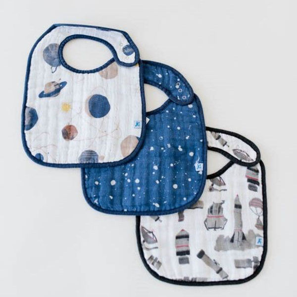 Picture of Cotton Muslin Classic Bib 3 Pack - Planetary Set