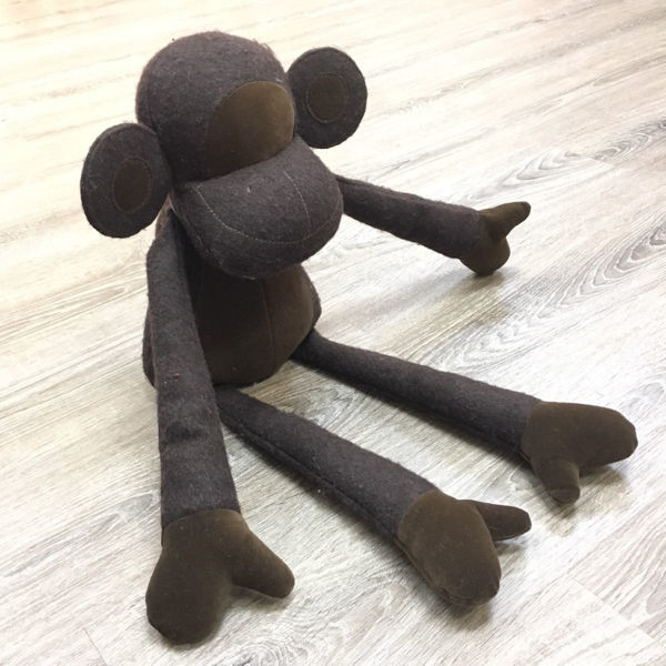 Picture of Monkey - Door Stop - Brown Felt