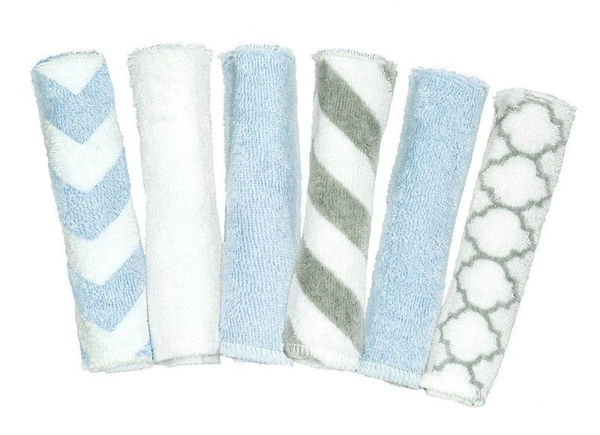 Picture of Wash Cloths - Single Ply - 6-Pack - Boy Prints | by Kushies