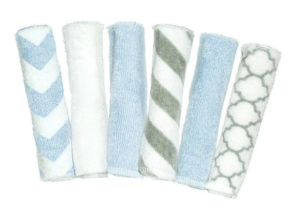 Kushies 6-Pack Washcloths - Boy Prints