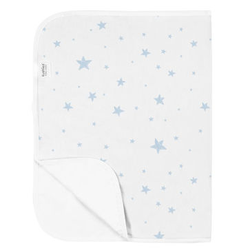 Picture of Deluxe Change Pad Flannel- Blue Scribble Stars