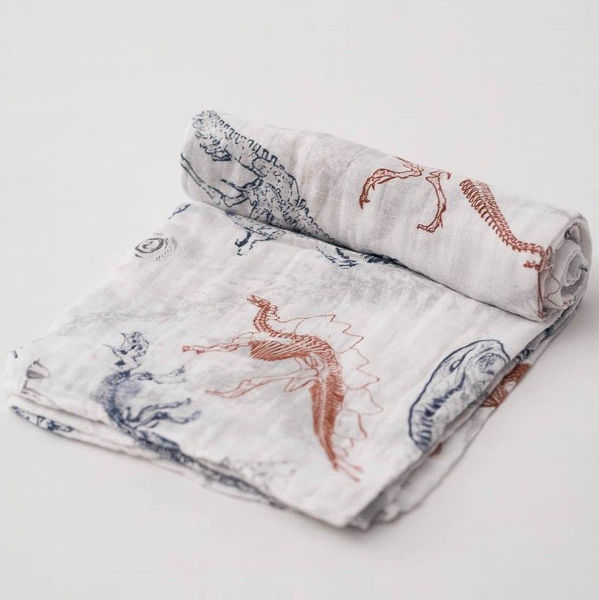 Picture of Cotton Muslin Swaddle Single - Paleontologic by Little Unicorn