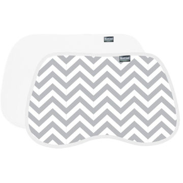 Picture of Burp Pads Flannel 2-Pack - Chevron Grey / White
