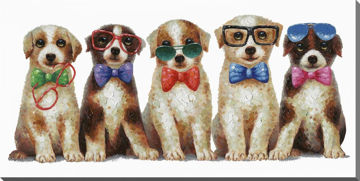 Picture of Pups In Glasses 17 X 34