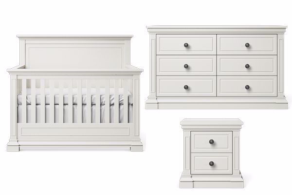 Shop The Jackson Dove Gray Three Piece Nursery Set Baby