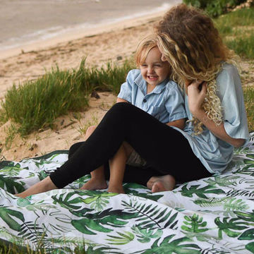 Picture of Outdoor Blanket 5' X 5' - Tropical Leaf by Little Unicorn