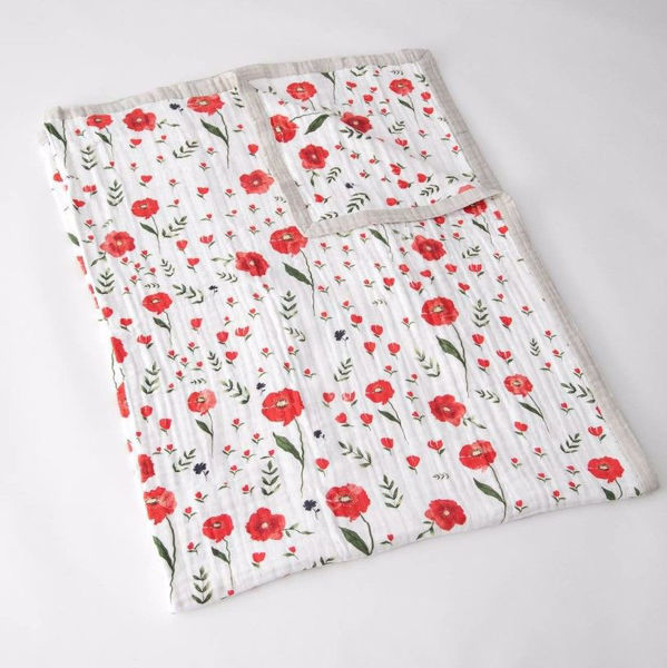 Picture of Cotton Muslin Quilt Big Kid - Summer Poppy  by Little Unicorn