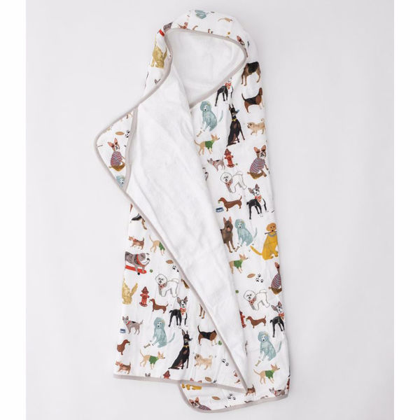 Picture of Cotton Hooded Towel Big Kid - Woof by Little Unicorn