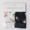 Picture of Cotton Muslin Security Blanket 2 Pack - Watercolor Roses by Little Unicorn