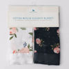 Picture of Cotton Muslin Security Blanket 2 Pack - Watercolor Roses by Little Unicorn