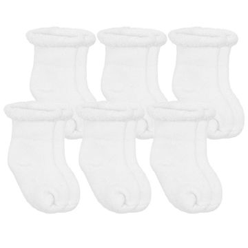 Picture of Newborn Socks Terry 6-Pack - White Solid | by Kushies