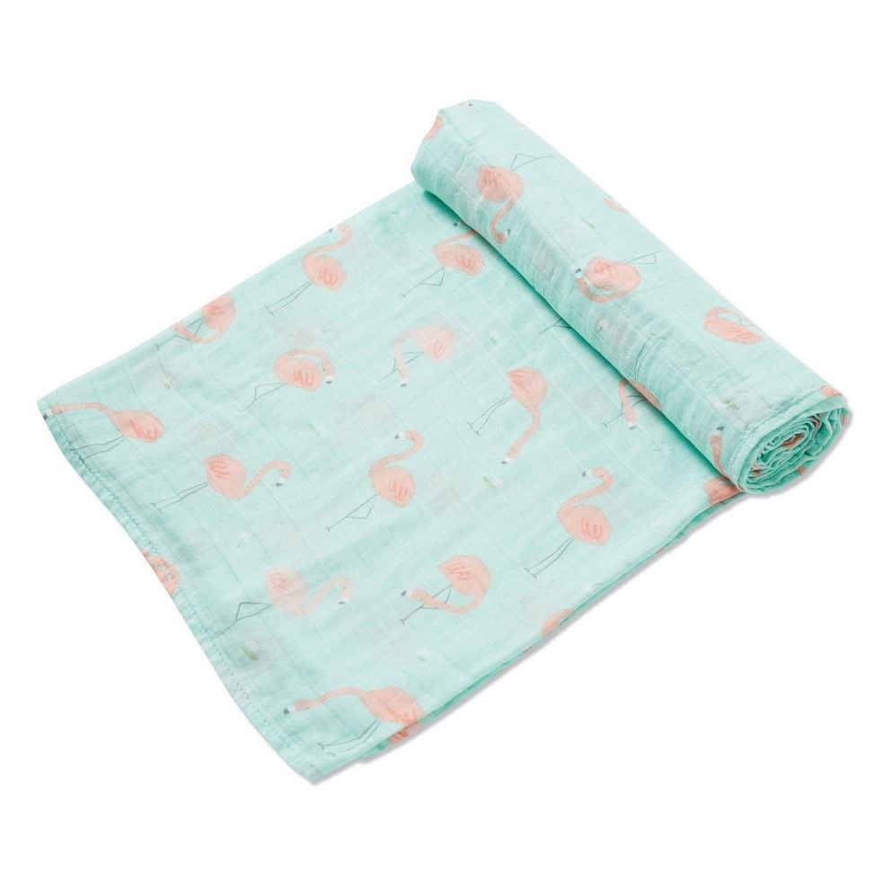 flamingo swaddle blanket