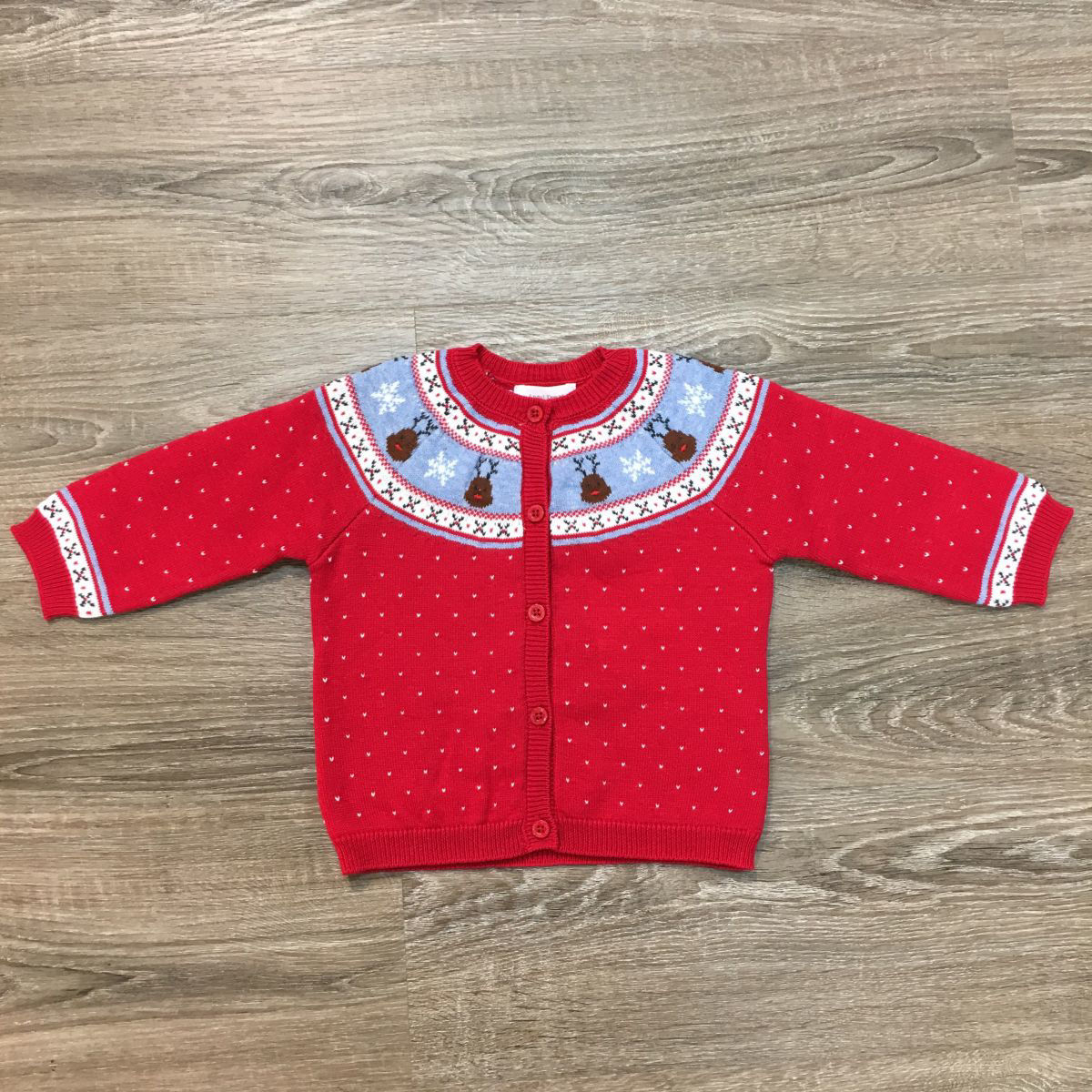 reindeer cardigan