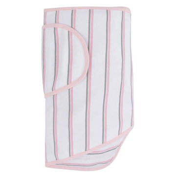 Picture of Miracle Blanket - White With Pink And Grey Stripes