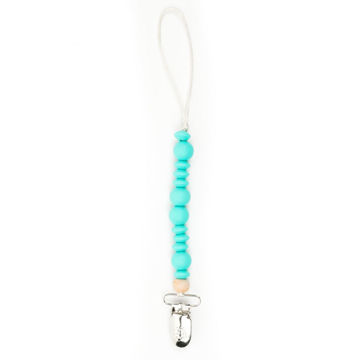 Picture of Turquoise Pacifier Clip - by Bella Tunno