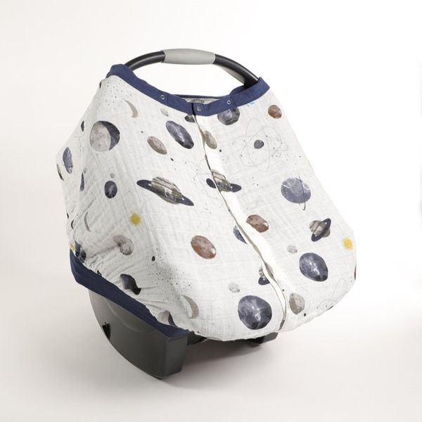 Picture of Cotton Muslin Car Seat Canopy 2 - Planetary by Little Unicorn