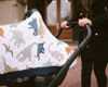 Picture of Cotton Muslin Car Seat Canopy 2 - Dino Friends by Little Unicorn