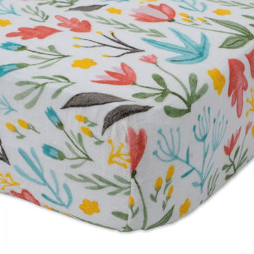 Picture of Cotton Muslin Crib Sheet - Meadow by Little Unicorn