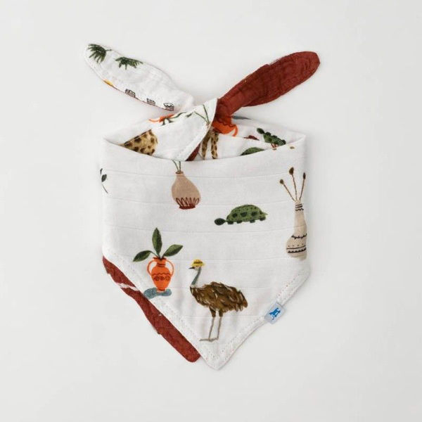 Picture of Deluxe Muslin Reversible Bandana Bib - Safari Social by Little Unicorn