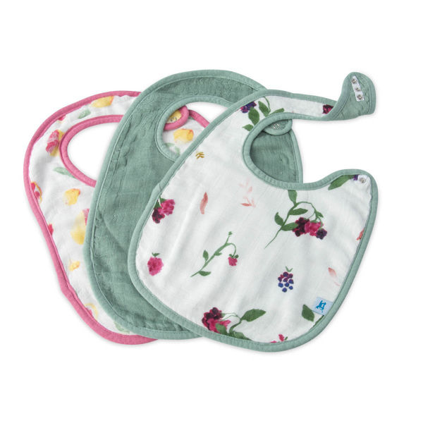Picture of Deluxe Muslin Classic Bib 3 Pack - Sweet Tart Set