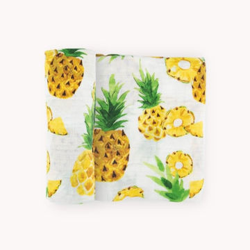 Picture of Cotton Muslin Swaddle Single - Fresh Pineapple by Little Unicorn