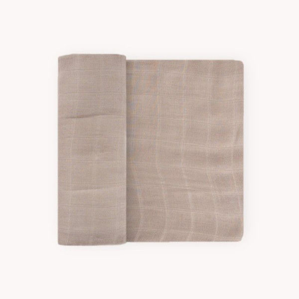 Picture of Deluxe Bamboo Muslin Swaddle Single - Oatmeal by Little Unicorn