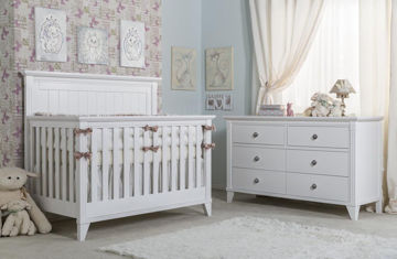 Picture of Edison White Nursery Packages- by Silva Furniture