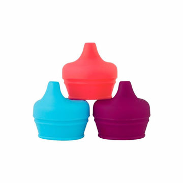 Picture of Snug Spout Universal Sippy Cup Conversions - Pink, teal and purple Colors 3 pack