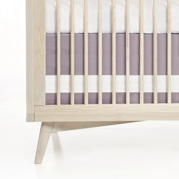 Picture of Lavender Woven Cotton Band Crib Skirt by Oilo