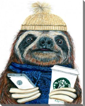 Picture of Seth Hipster Sloth 30" X 45" | BFPK Artwork