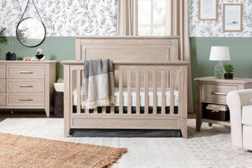 Picture of Beckett Sandbar Flat Top Crib Packages  | Monogram by Namesake