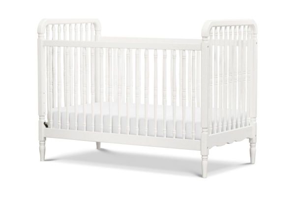 Picture of Liberty 3-in-1 Convertible Spindle Crib with Toddler Bed Conversion Kit - Warm White Finish | Namesake Home