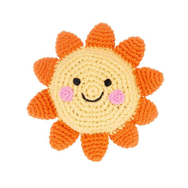 Picture of Friendly Sun Rattle - Free Trade 100% Cotton - by Pebble