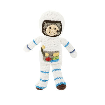 Picture of Spaceman Rattle - Free Trade 100% Cotton - by Pebble