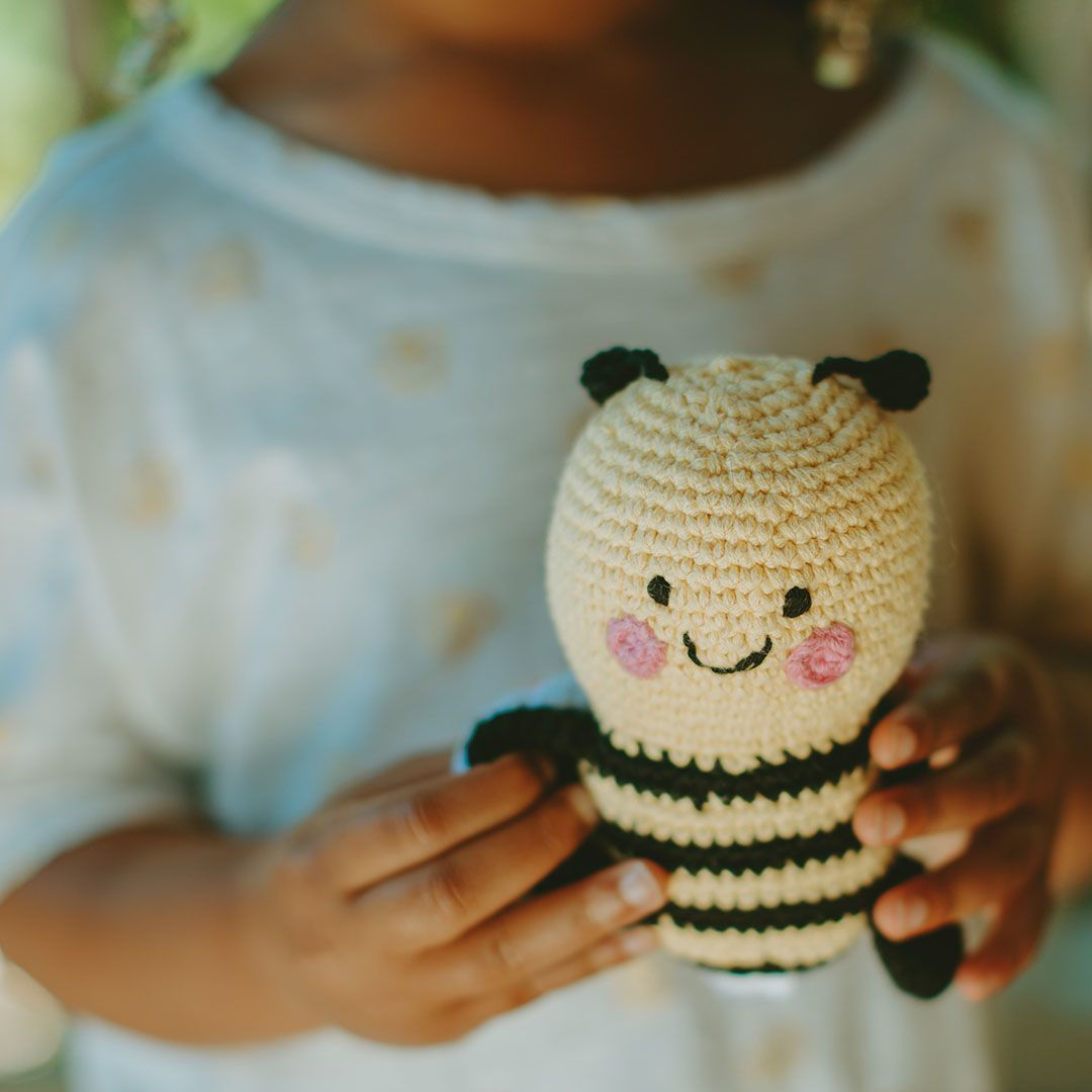 Pebble Bumble Bee Rattle