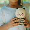 Picture of Friendly Bumble Bee Rattle - Free Trade 100% Cotton - by Pebble