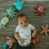 Picture of Octopus Rattle Green - Free Trade 100% Cotton - by Pebble