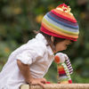 Picture of Rainbow Bunny Rattle - Free Trade 100% Cotton - by Pebble