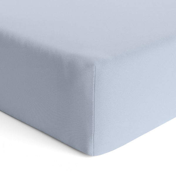 Picture of Crib Sheet - Cotton Percale - Blue | by Kushies