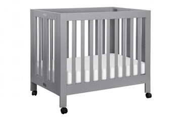 Picture of Origami Mini Folding Crib - Gray - By Babyletto