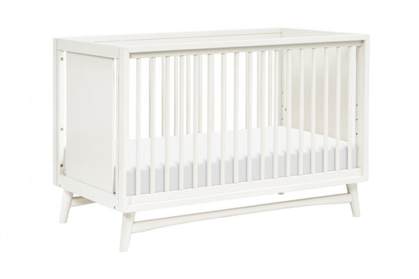 Modern white crib on sale